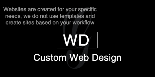 Websites are created for your specific needs, we do not use templates and create sites based on your workflow